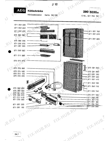 Схема №3 SANTO 180 160 с изображением Электрокомпрессор для холодильника Aeg 8996710578205